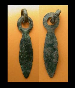 Harness Pendent, Leaf-shaped with Connector Loop, c. 1st Cent.